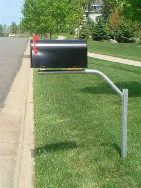 mail box on a metal pole|galvanized steel mailbox post.